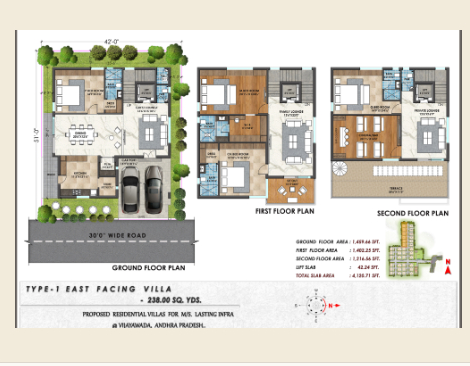 East Â· 238 Sq.Yds plan