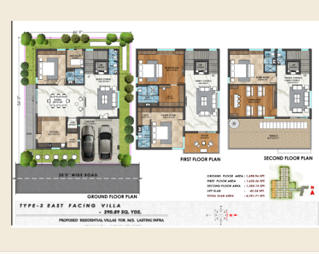East Â· 290 Sq.Yds plan